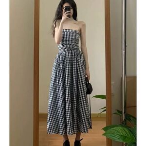 SOLD Midi gingham dress